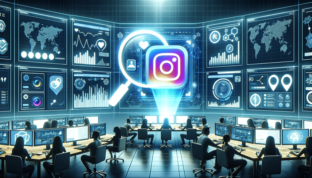 Instagram logo in a modern screen