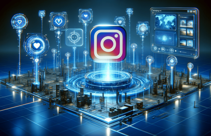 Instagram logo surrounded by Likes 