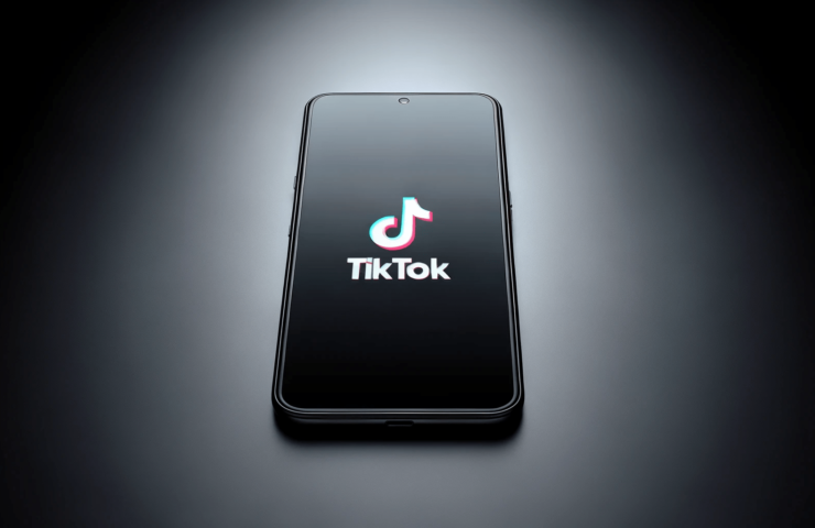 A phone that opens the TikTok app