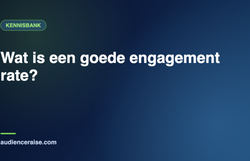 Wat is een goede engagement rate? | Kennisbank Audience Raise