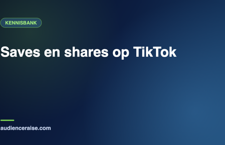 Saves en shares op TikTok | Kennisbank Audience Raise